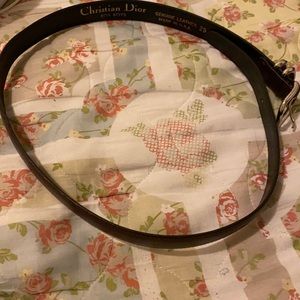 EUC - boys’ vintage Christian Dior leather belt with silver hardware